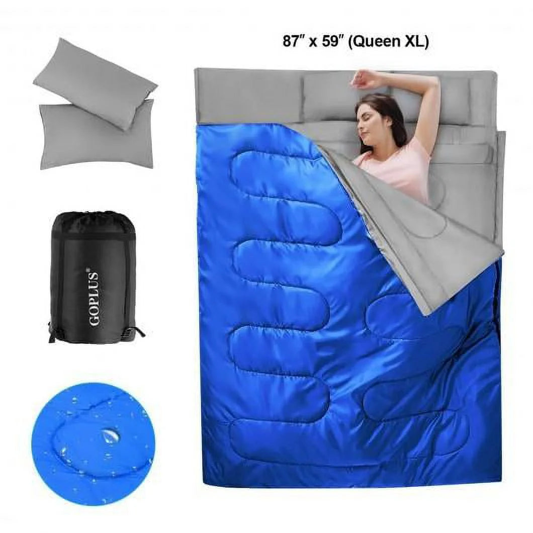 2 Person Waterproof Sleeping Bag with 2 Pillows A453