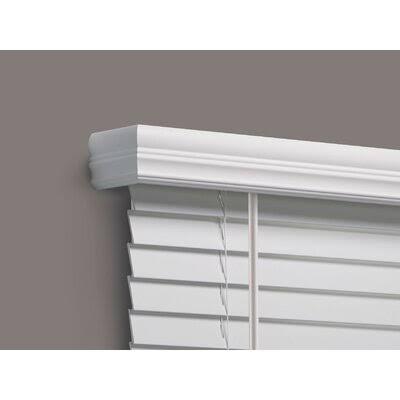 White Faux Wood Room Darkening Horizontal Blind W4470