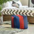 Royal Blue/Red/Navy Blue Fabric Pouf F698339
