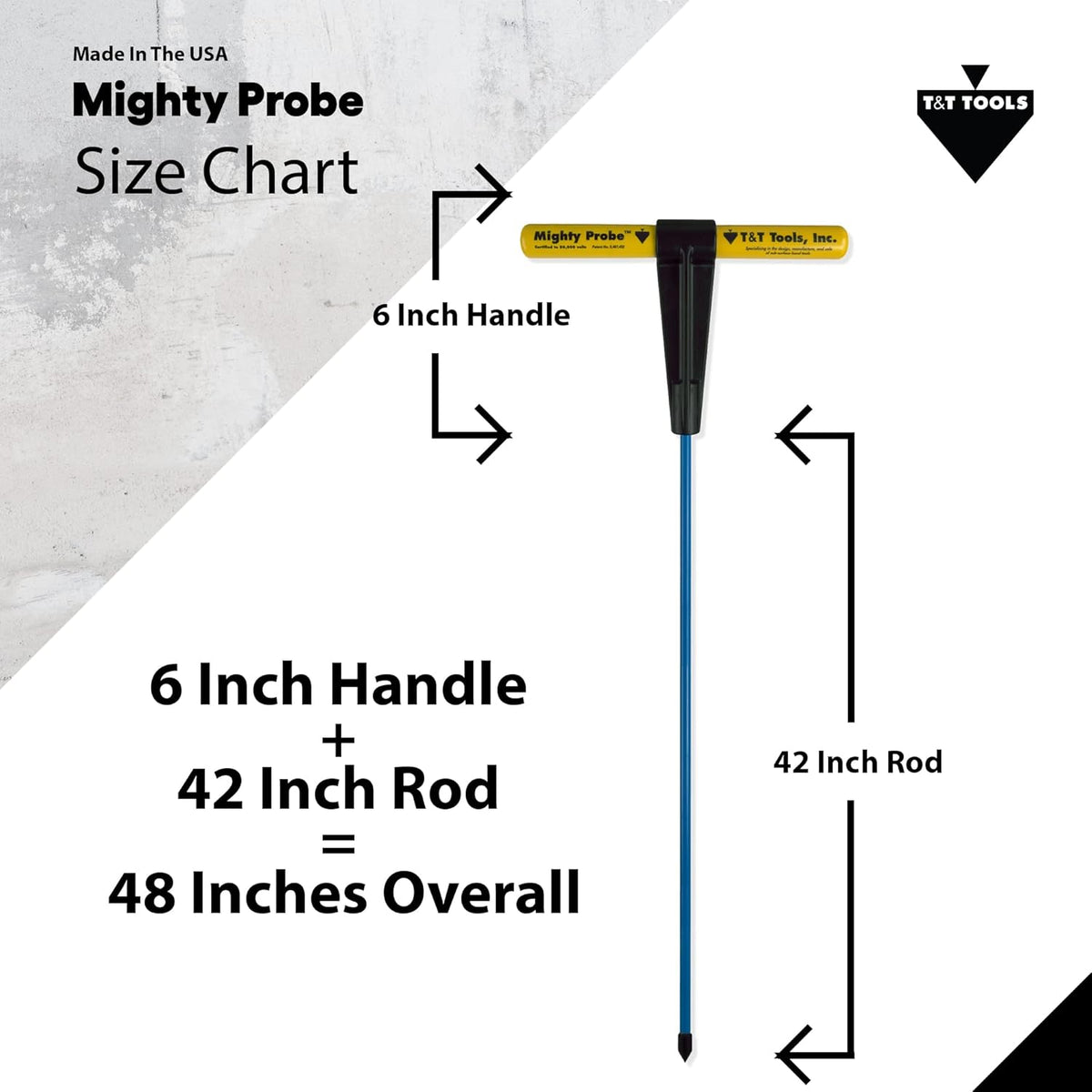 48-Inch Metal Soil Probe, 3/8 Metal Round Rod, Four Pack M746740