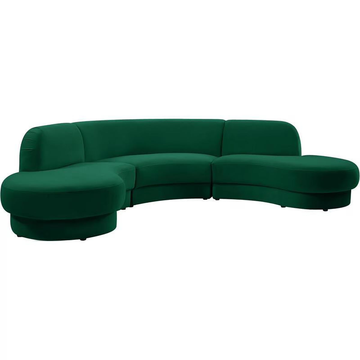 Green Velvet 3pc. Sectional M139982