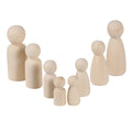 Unfinished Wooden Peg Dolls for DIY Painting M73529