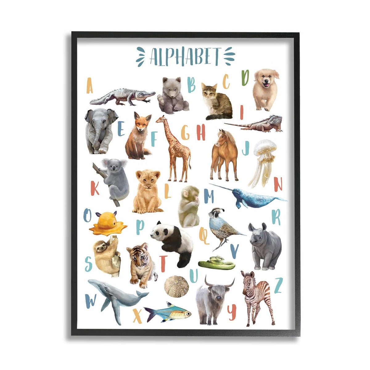 24 x 30 Animal Alphabet Wall Art Q912