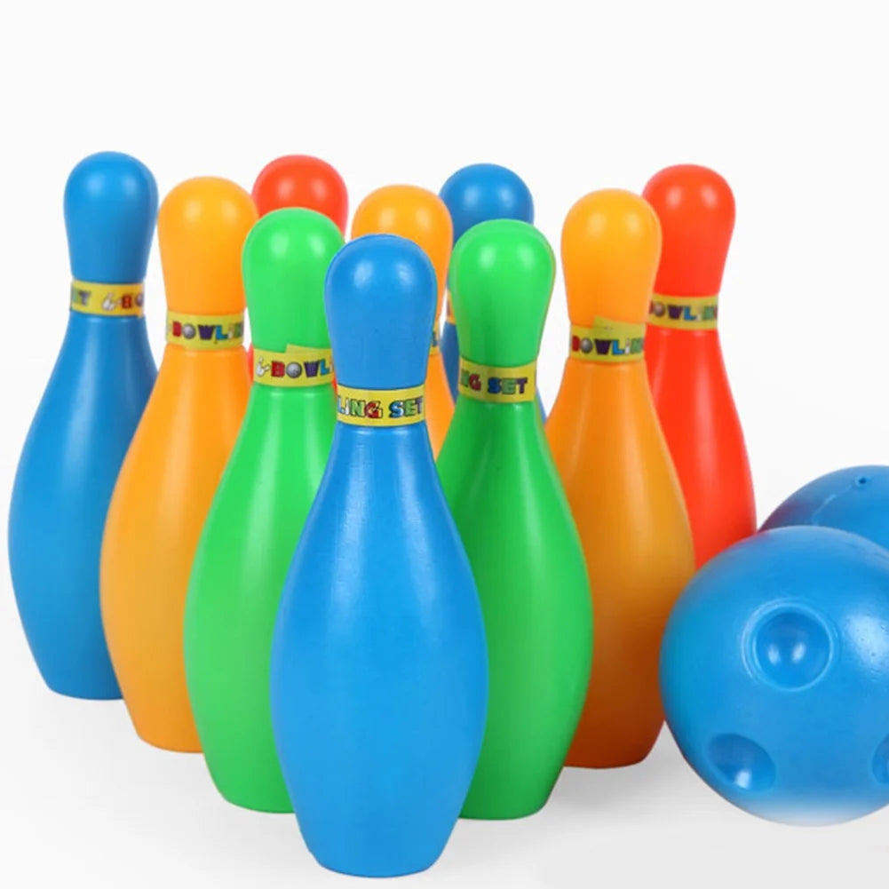 12Pcs Solid Color Bowling Toy Set F2480