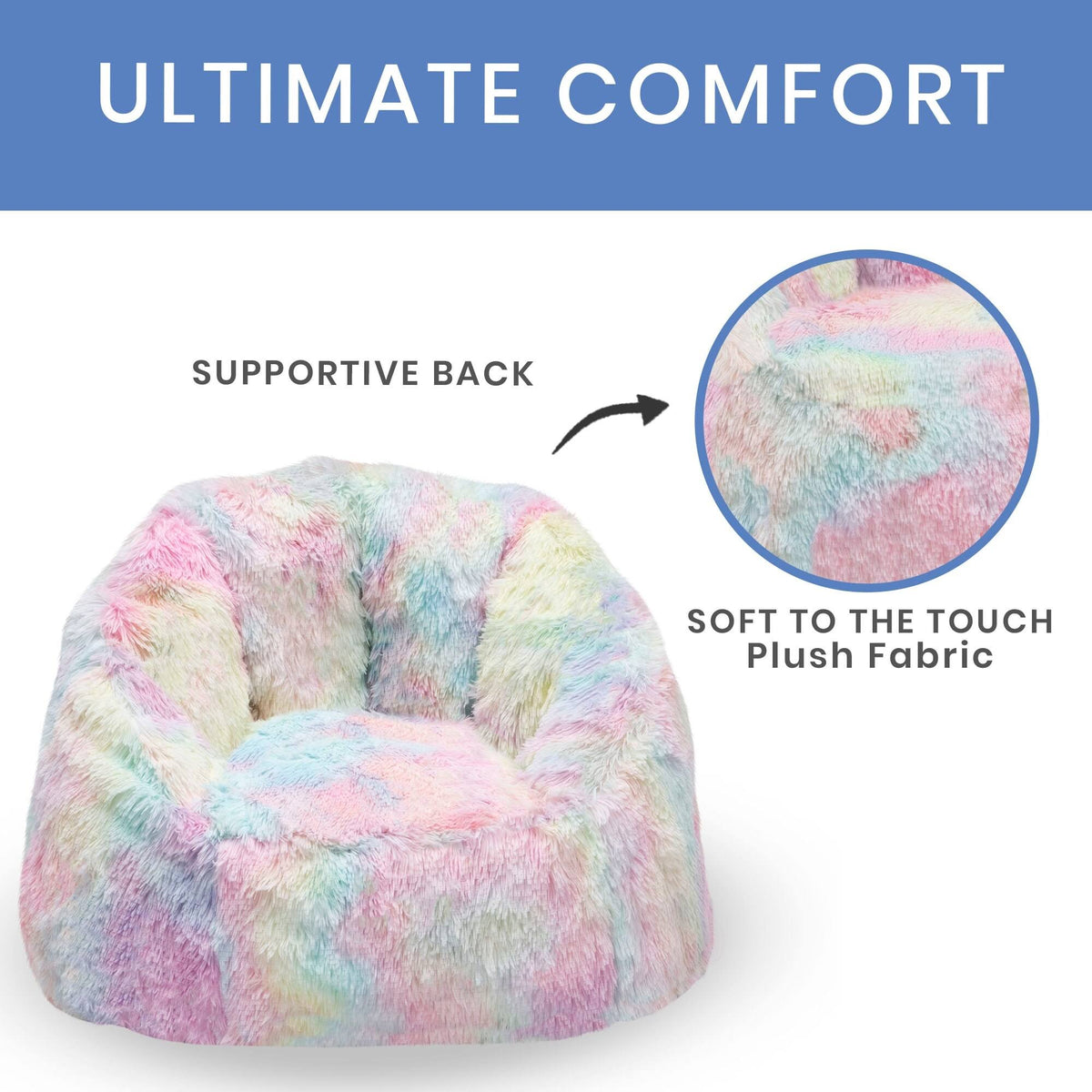 Tie Dye Fluffy Chair U73798
