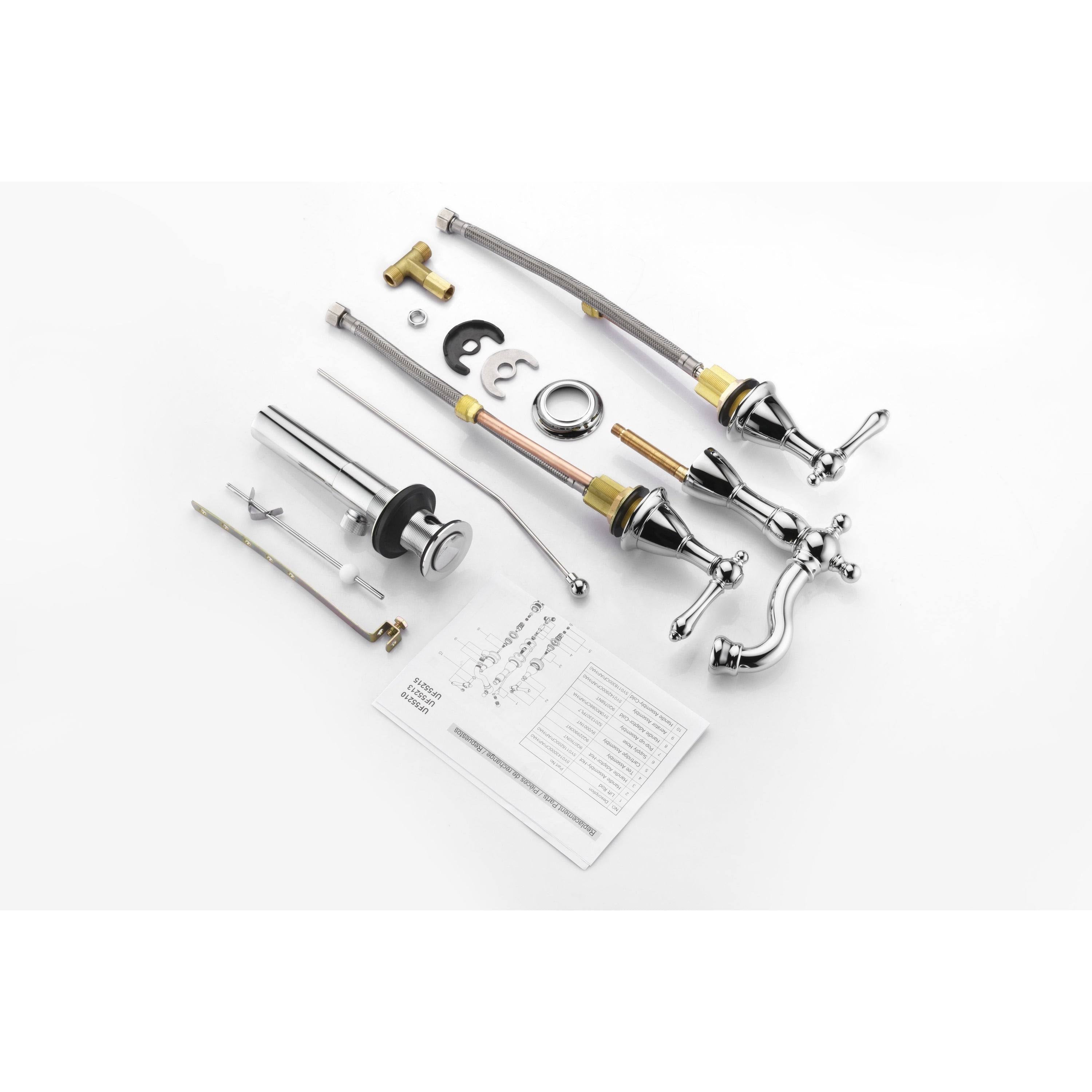 Chrome Two Handle Widespread Lavatory Faucet Z918