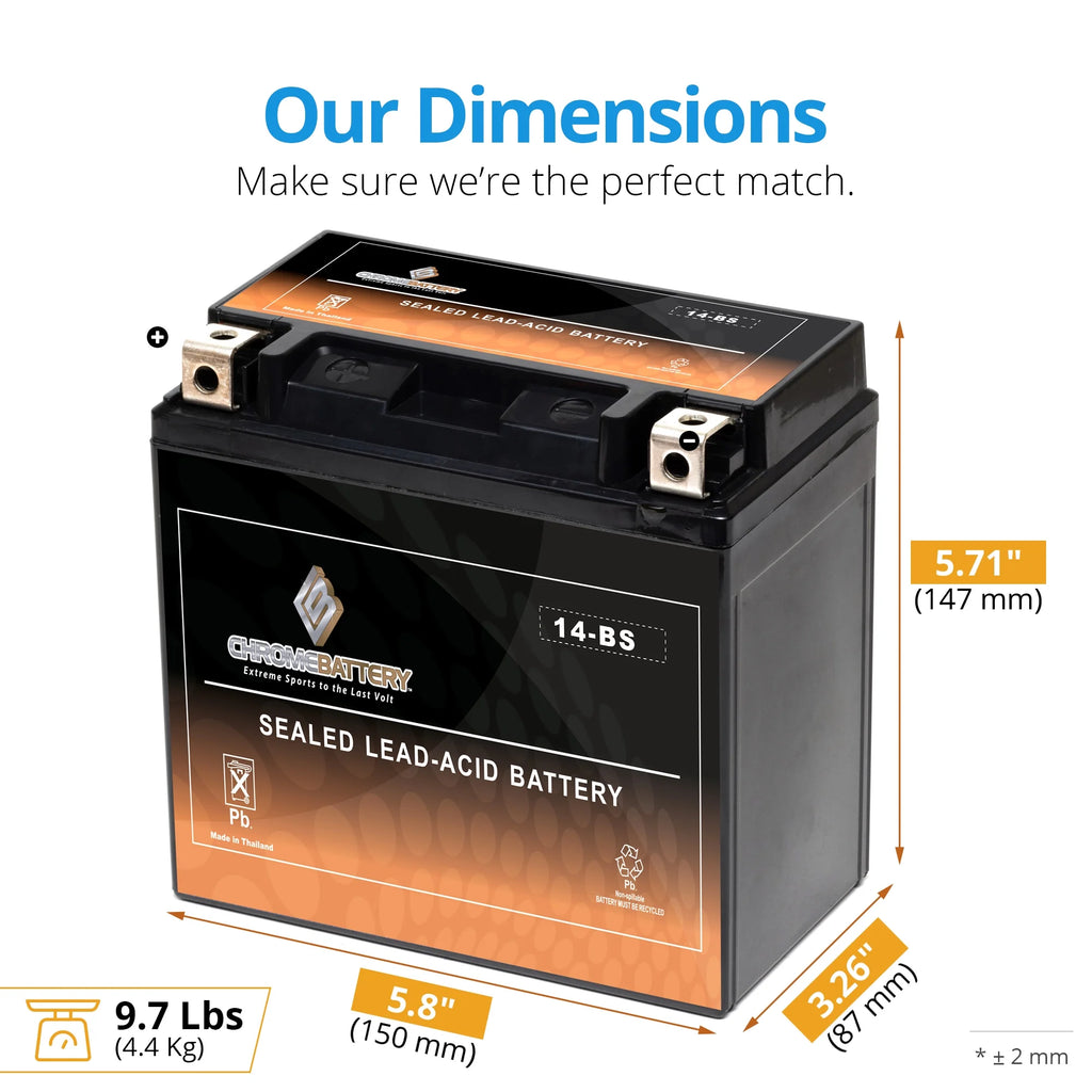 Motorcycle Battery 12 Volt 12 Ah 200 CCA R611