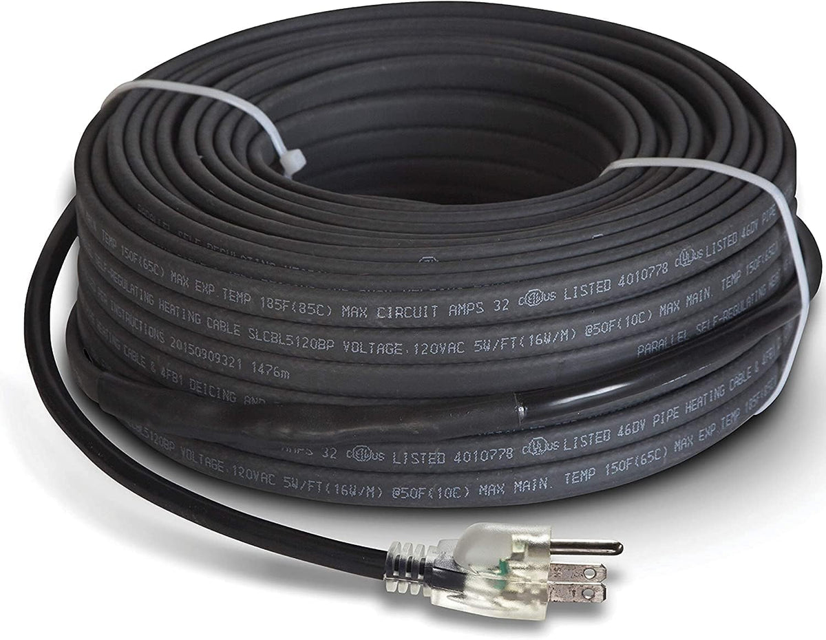 Self-Regulating Heat Cable, 112 ft, 120V, 6 watts/FT F679