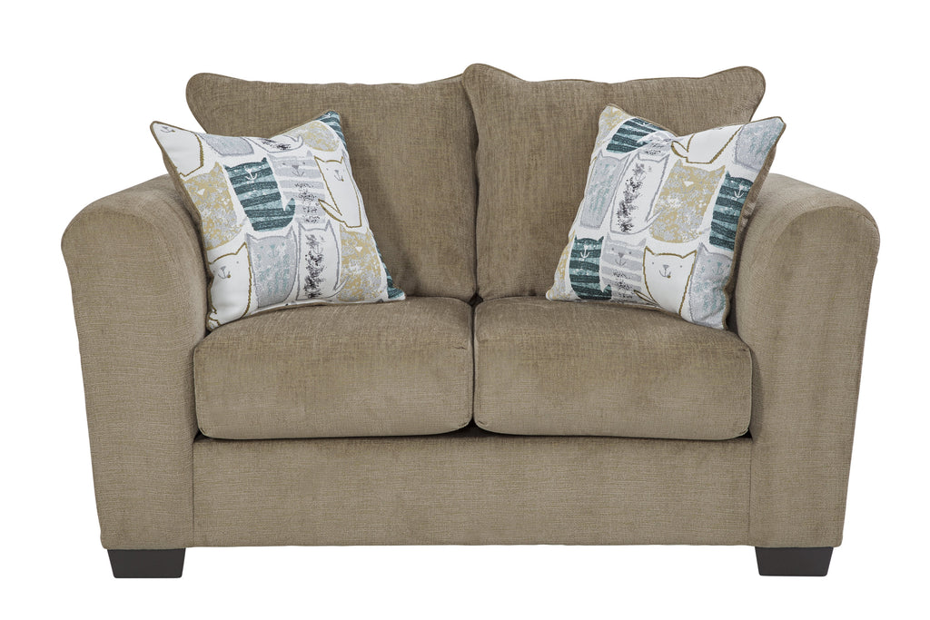 Soft Green Chenille Loveseat Q45395
