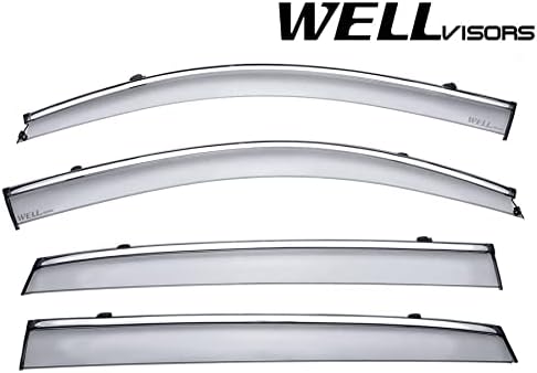 Chrome Trim Window Visors Rain Guards Z114460