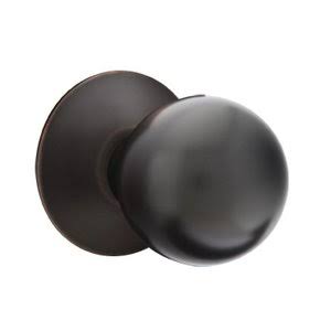 Double Dummy Orb Door Knob and Modern Rose in Oil Rubbed Bronze J86091