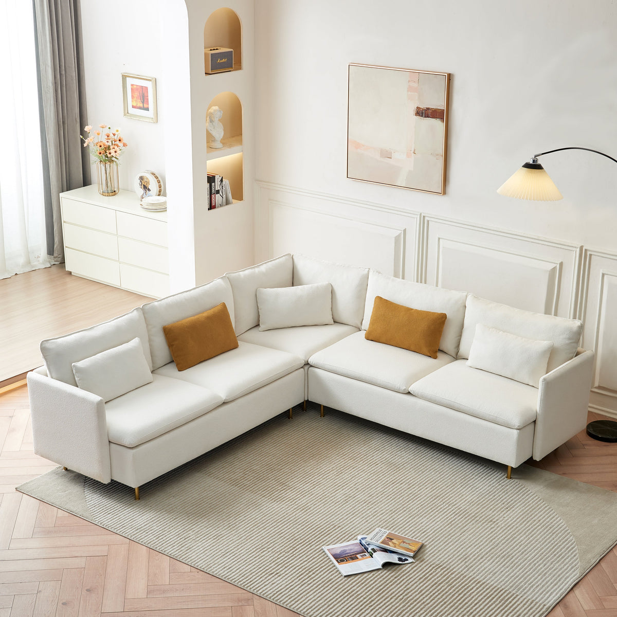 Beige Sectional Sofa B789