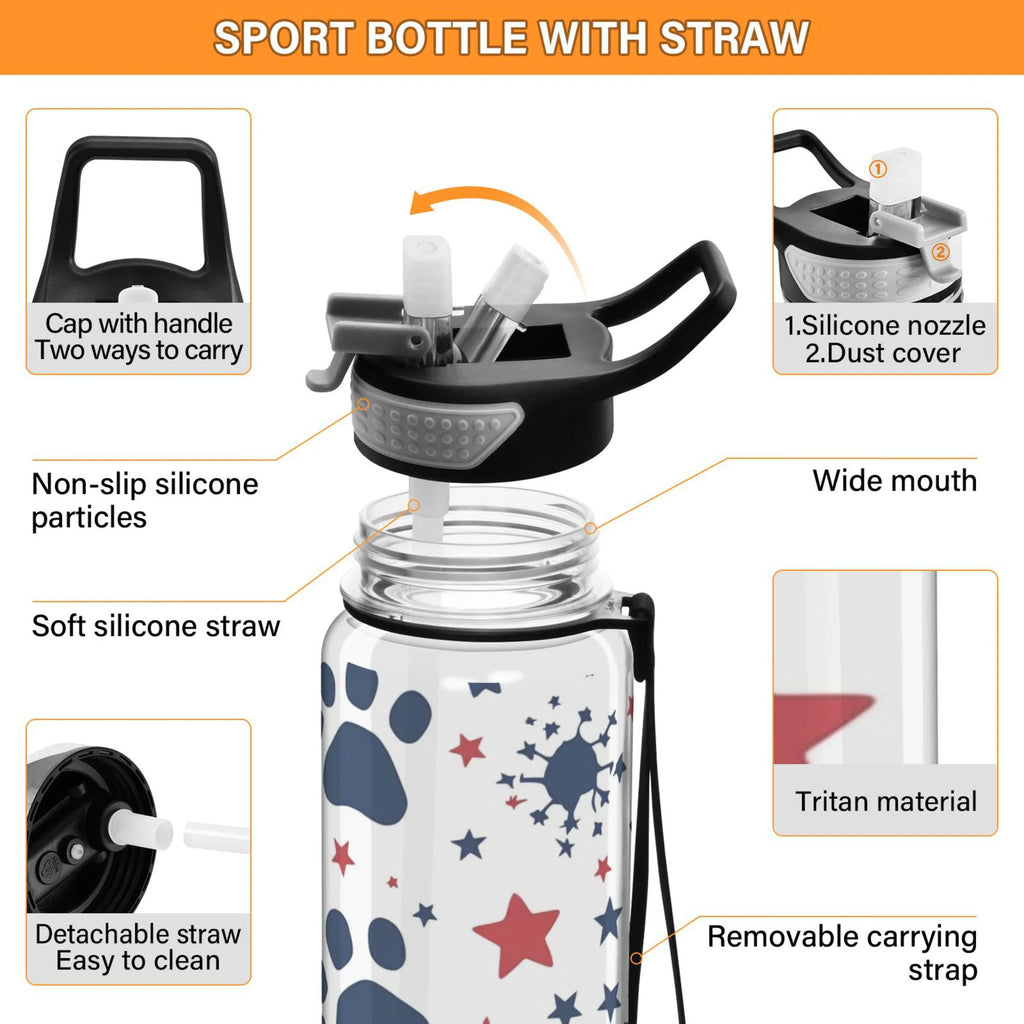 32oz Tritan Sports Water Bottle with Straw T542235