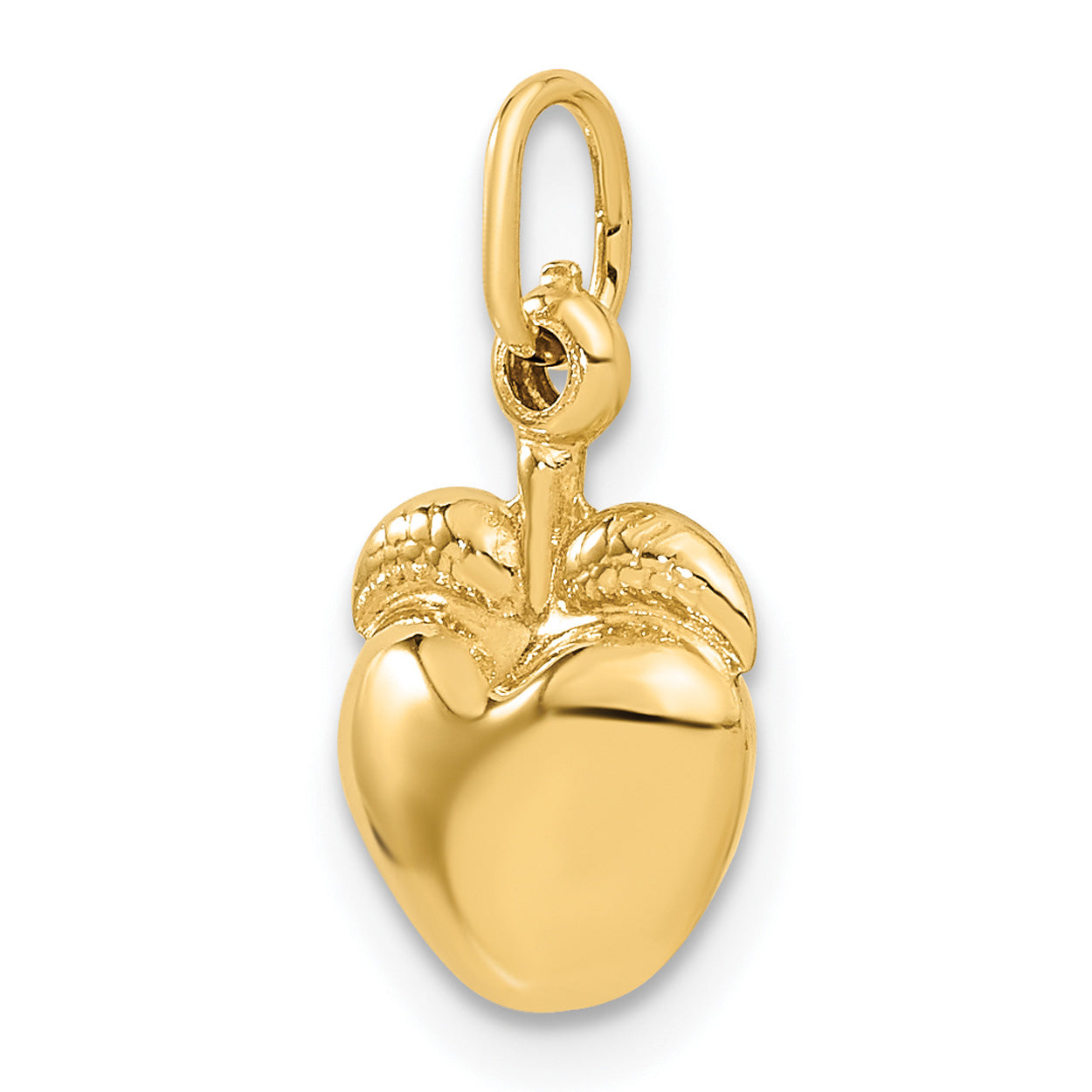 14K Yellow Gold Apple Pendant Charm J299