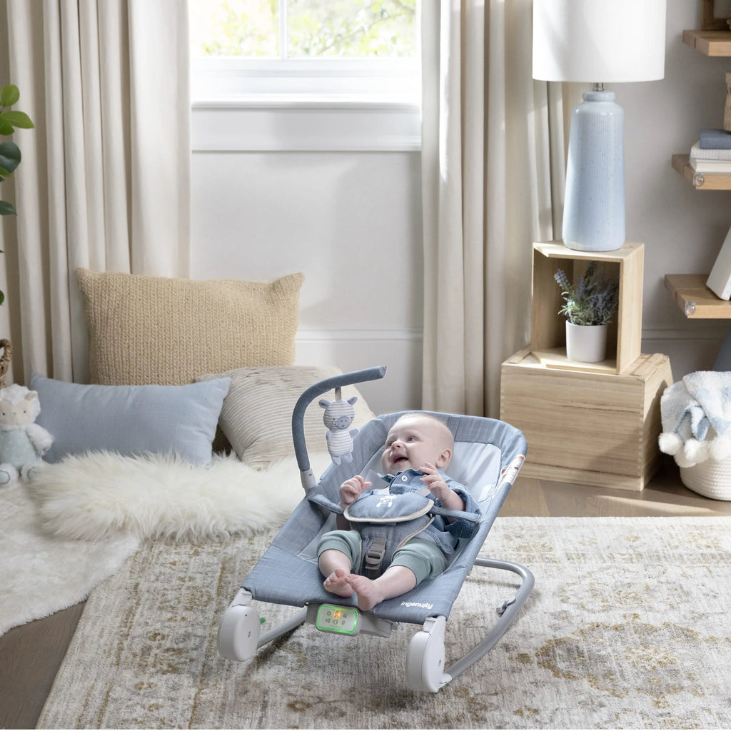 Blue Chambray Baby Massage Seat D989357