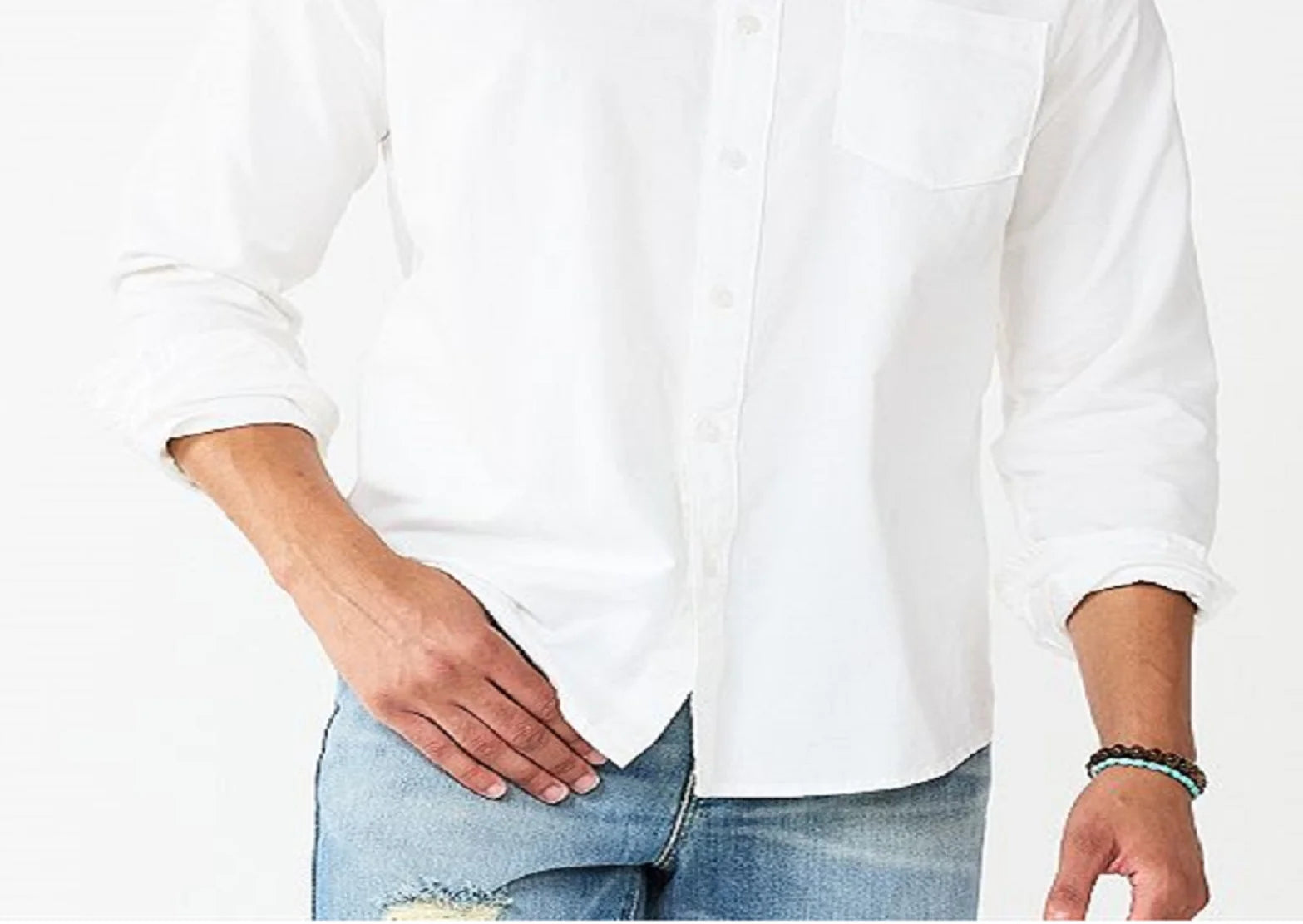 White Button Down Shirt Size X-Large I475