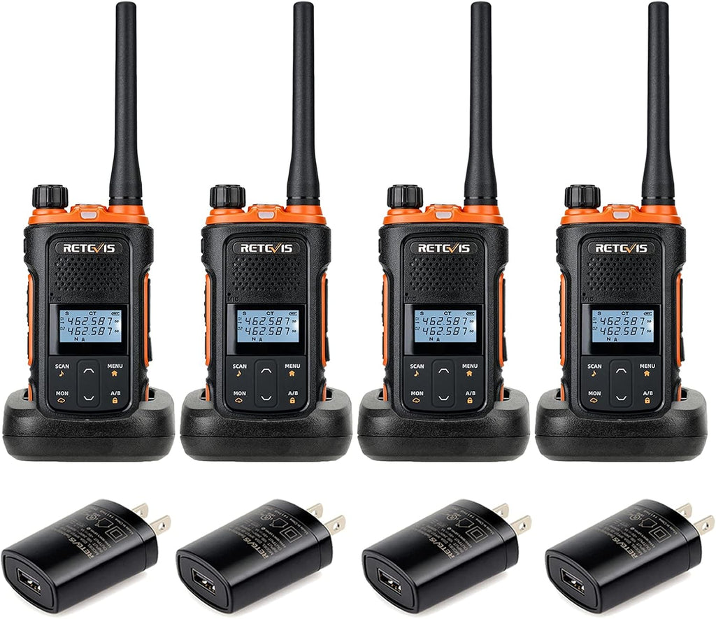 4 Pack Rechargeable 2 Way Radio with LCD Screen F11756