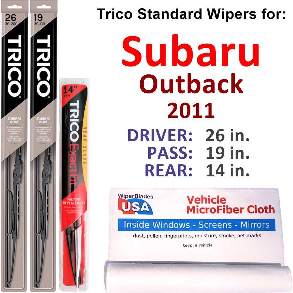 Subaru Outback Wiper Blades Set of 3 with Rear Wiper X143