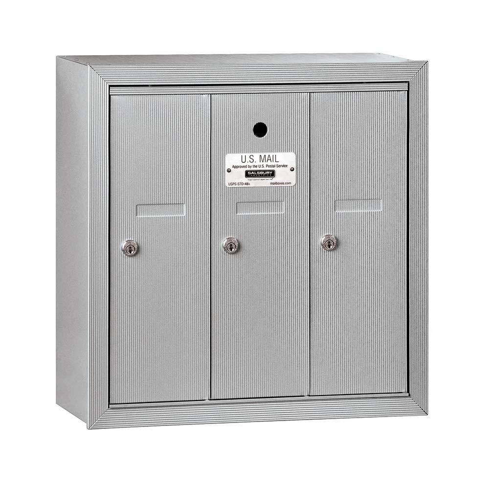 Vertical Mailbox - 3 Doors - Aluminum - Surface Mounted H8775