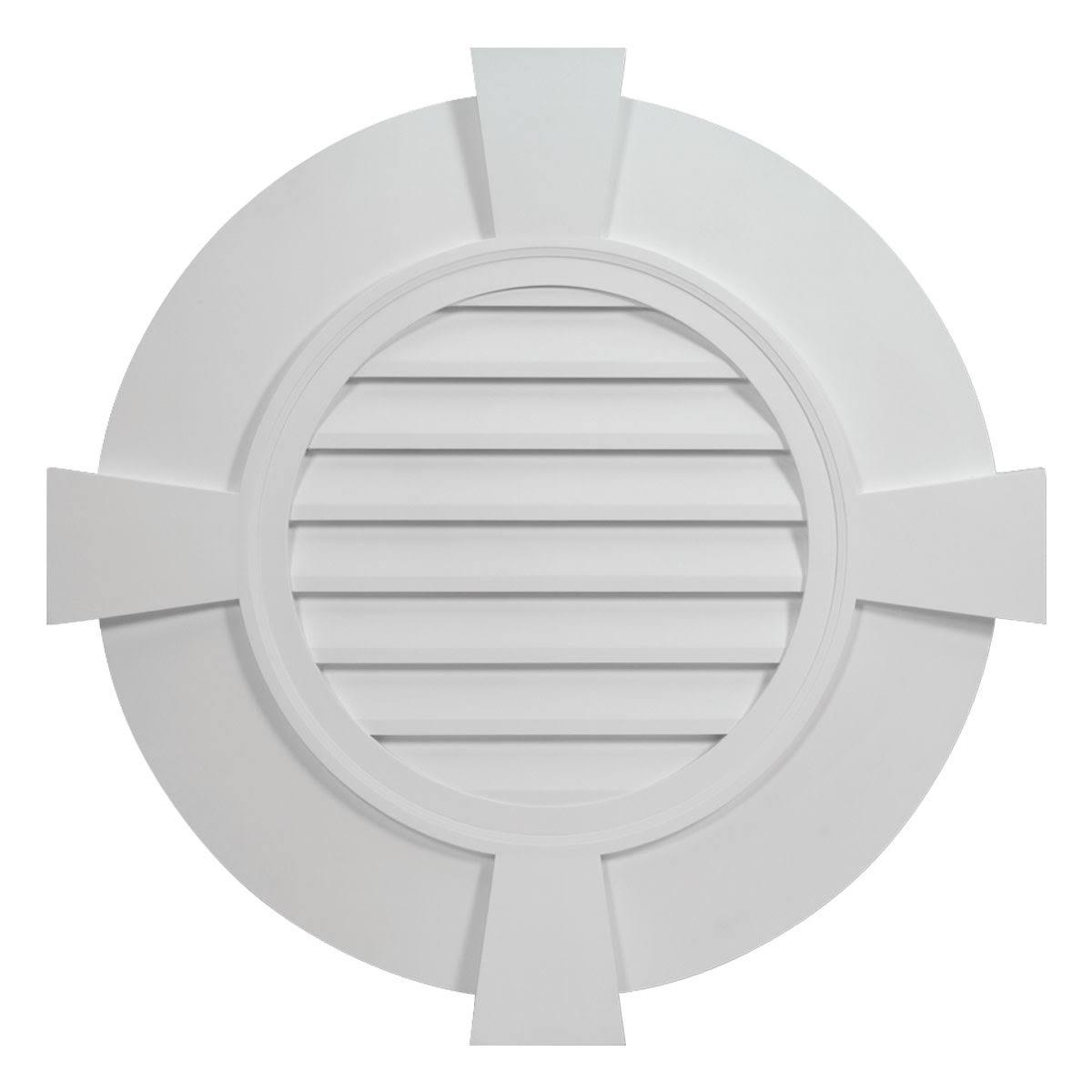 Round Louver with Flat Trim and Flat Keystones S9092