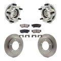 Front Hub Bearing Assembly With Disc Brake Rotors And Ceramic Pads Kit Y461