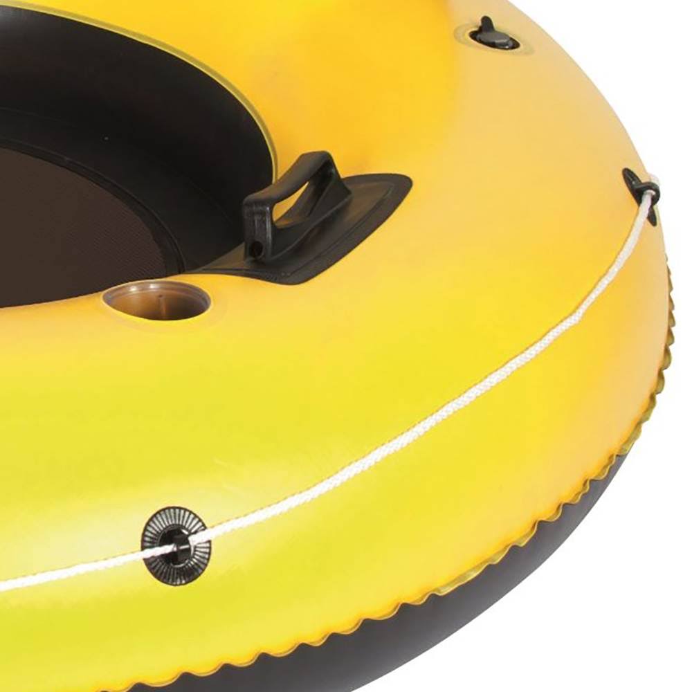 12 Pack Inflatable Raft Tube with Handles and Cup Holders Q723176