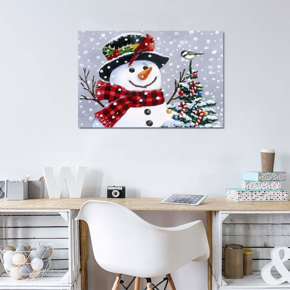 Snowman Print Canvas Art M147