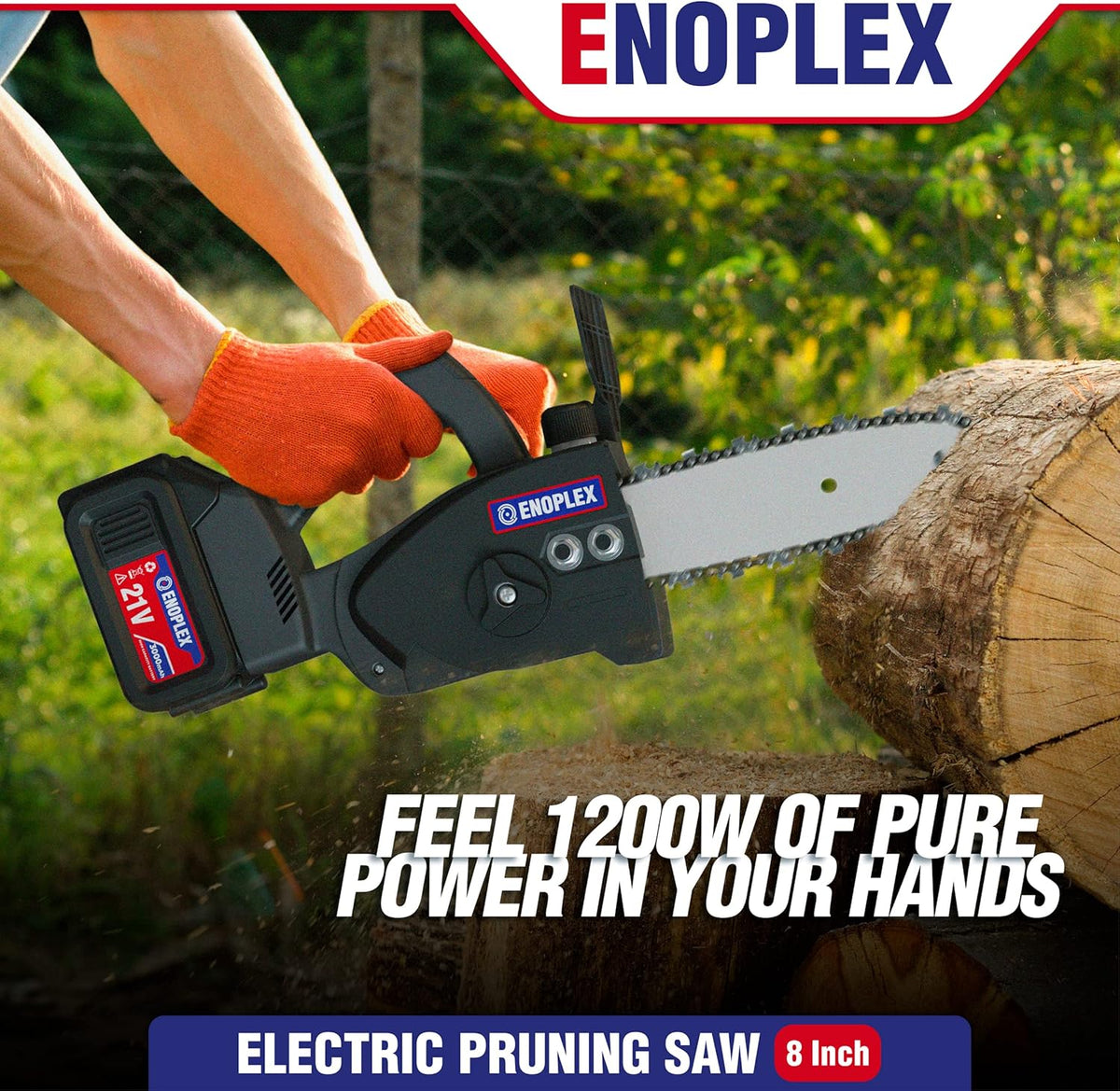 8-inch Cordless Electric Pruning Saw with 2X 3.0 Ah Batteries S7968