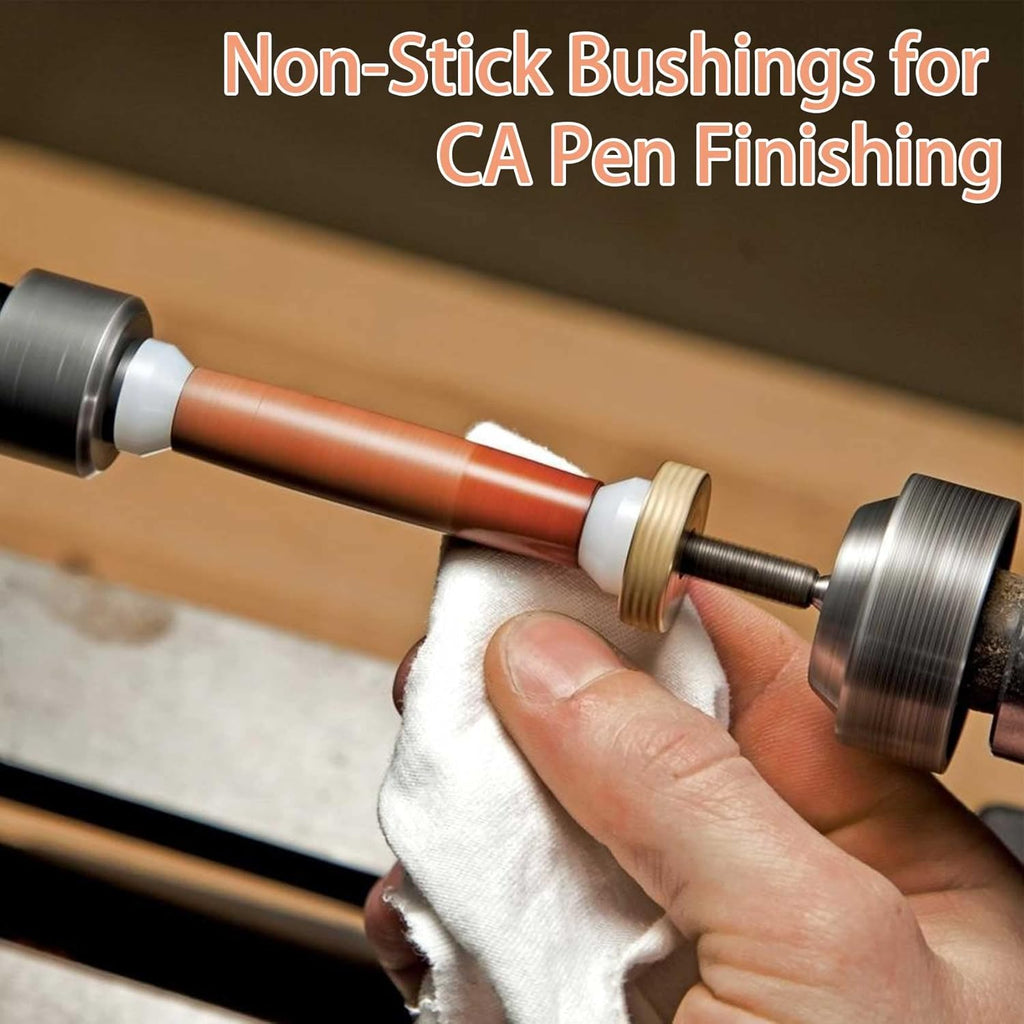 20 Pack White Non-Stick Pen Bushing for CA Finishing Pen Turning L533