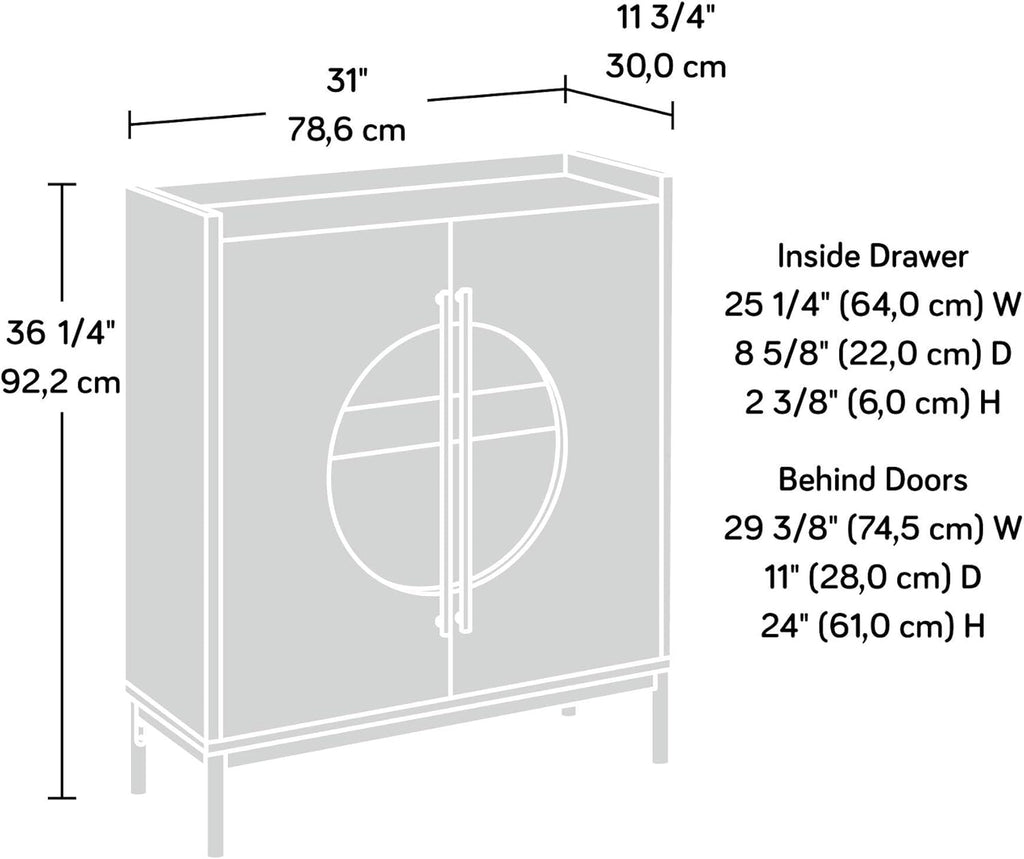 Storage Cabinet, Pearl Oak Finish S948