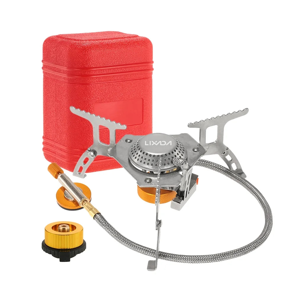 Camping Foldable Gas Set with Gas Conversion Head Adapter H2007