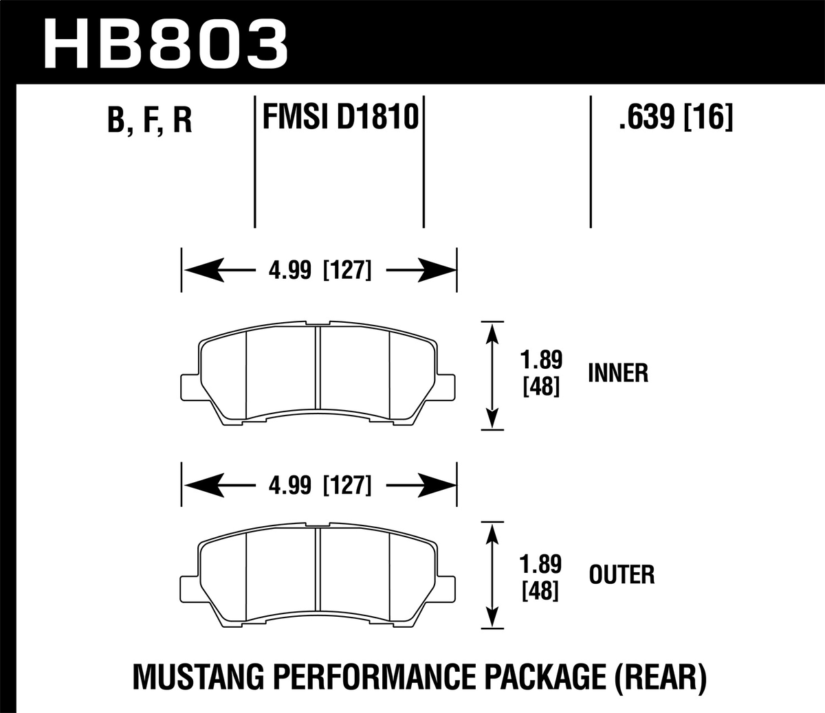 HP Plus Rear Disc Brake Pad A777905