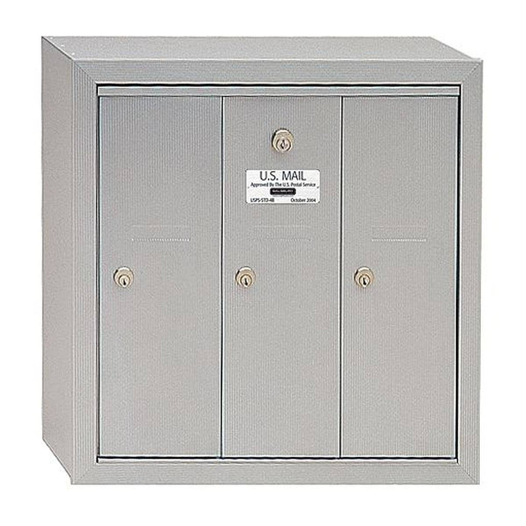 Vertical Mailbox - 3 Doors - Aluminum - Surface Mounted H8775