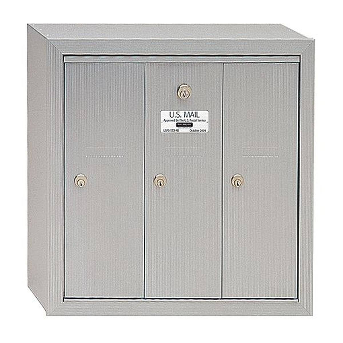 Vertical Mailbox - 3 Doors - Aluminum - Surface Mounted H8775