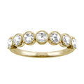14K Yellow Gold 3mm Round Rose Cut Moissanite Wedding Band Size 6 A958172