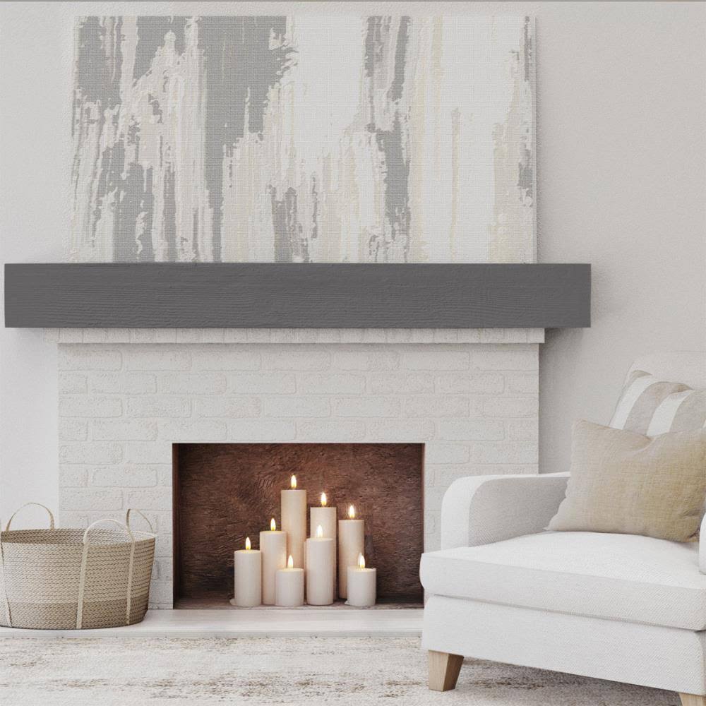 Rough Sawn Faux Wood Fireplace Mantel Q950387