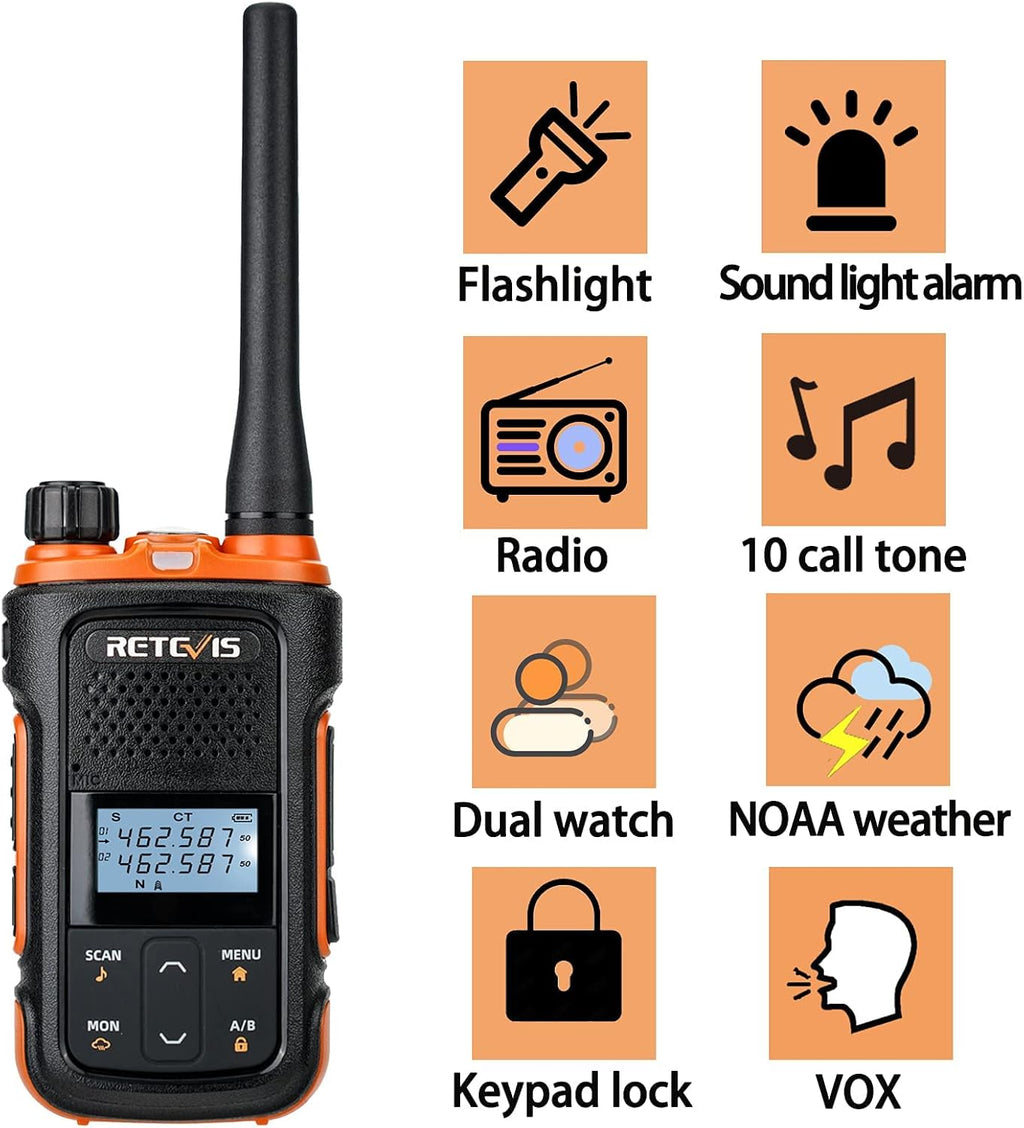 4 Pack Rechargeable 2 Way Radio with LCD Screen F11756