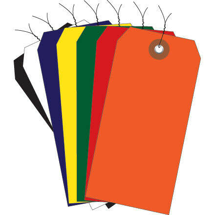 Red Plastic Shipping Tags, 100/Case T1894