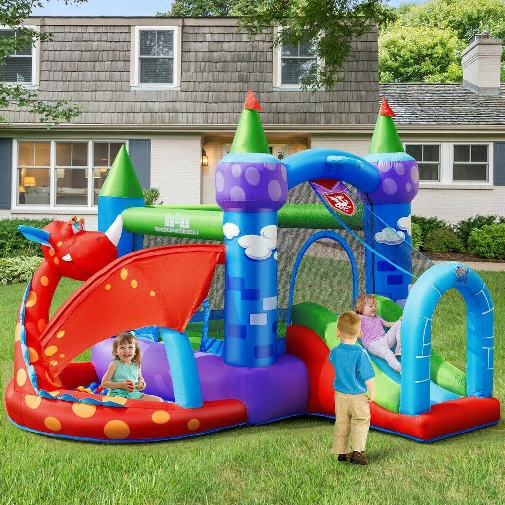 Inflatable Bounce House Dragon Slide Bouncer Castle C8364