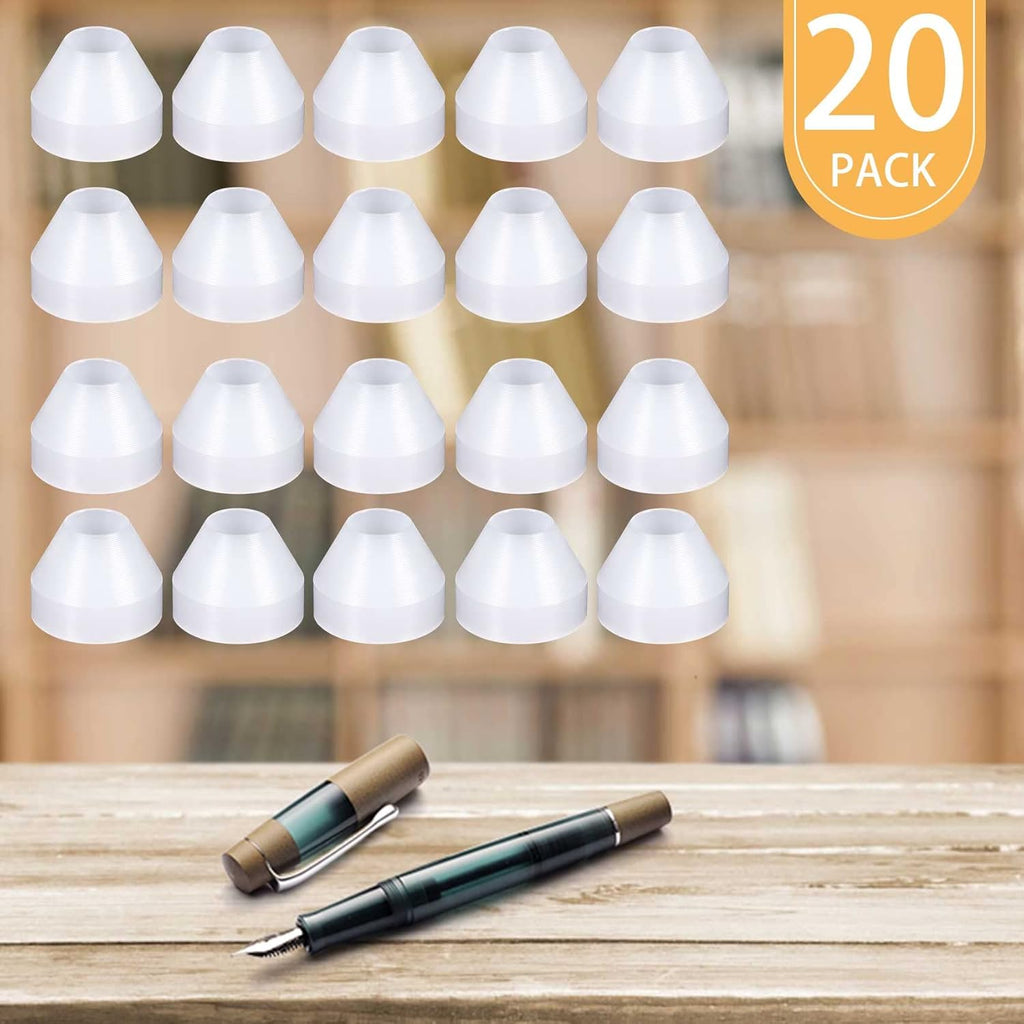 20 Pack White Non-Stick Pen Bushing for CA Finishing Pen Turning L533