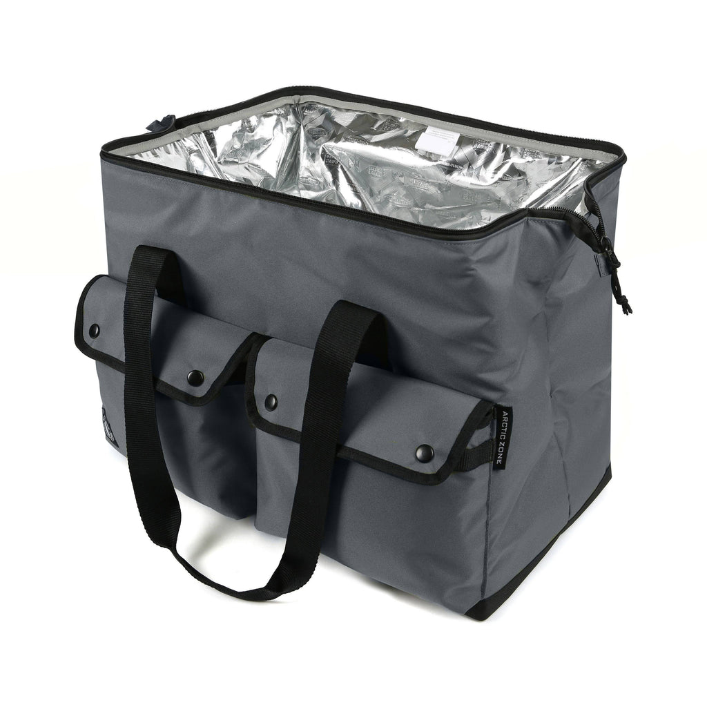 50 Can Insulated Picnic Satchel Gray U156