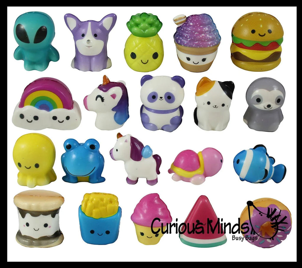 20 Pc Mini Squishy Toys Memory Foam Party Favors M315390