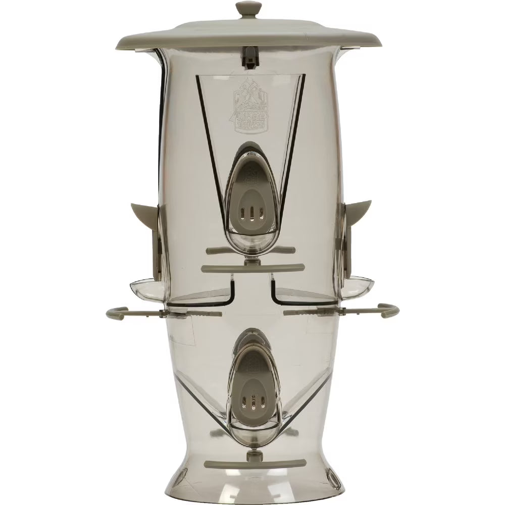 Gray Plastic Tube Bird Feeder Q2699