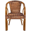 Stacking Patio Dining Armchair Brown Y3650