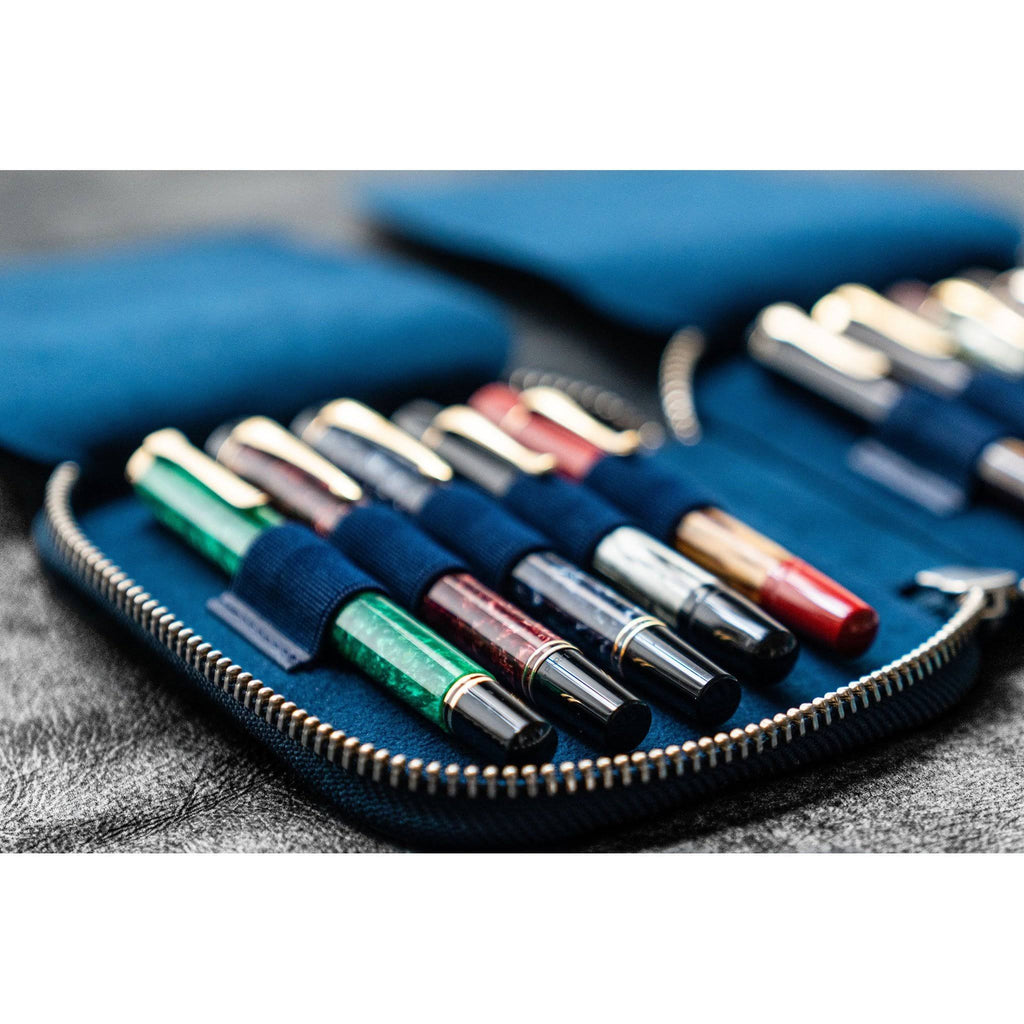 Navy Blue 10 Pen Zipper Case S4341