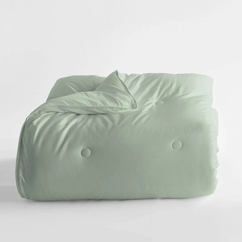 Green Full Cotton Bamboo Sateen Comforter Y722866