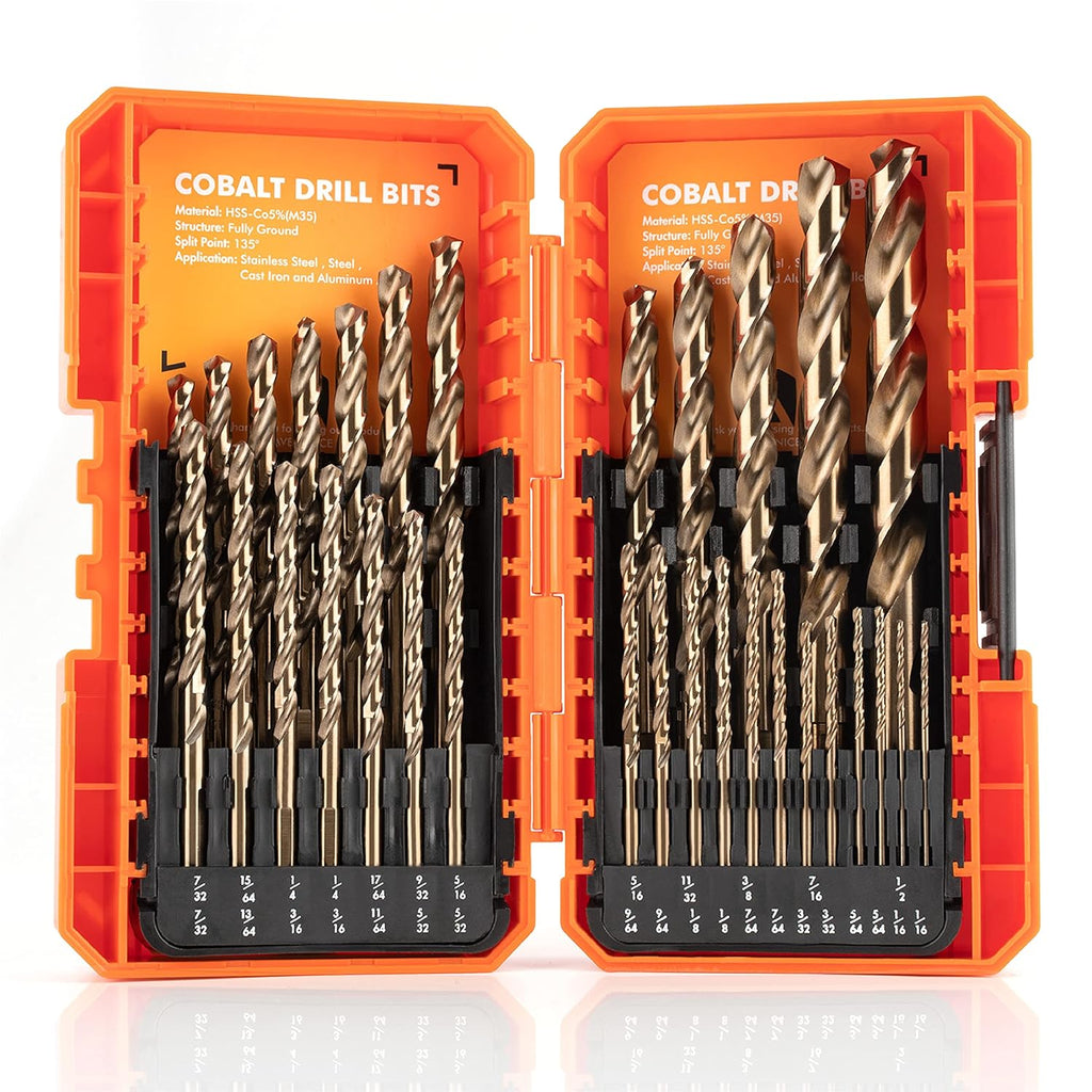 31 Pcs M35 High Speed Steel Cobalt Drill Bit Set U43872