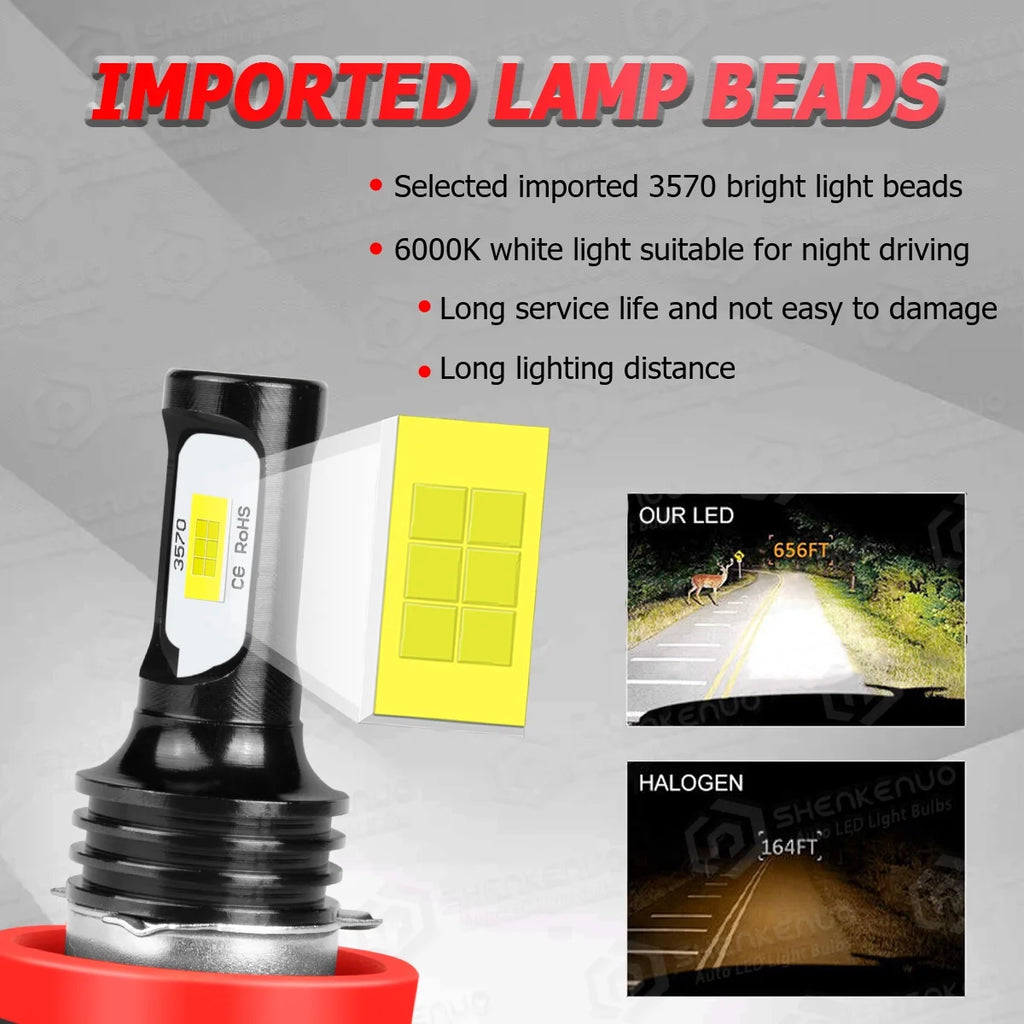 4x LED Headlight Hi/Lo Beam + Fog Light Bulbs T31713