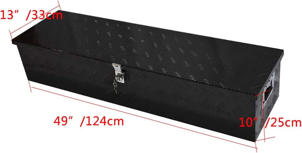 Black Aluminum Camper Tool Box with Lock Y808938
