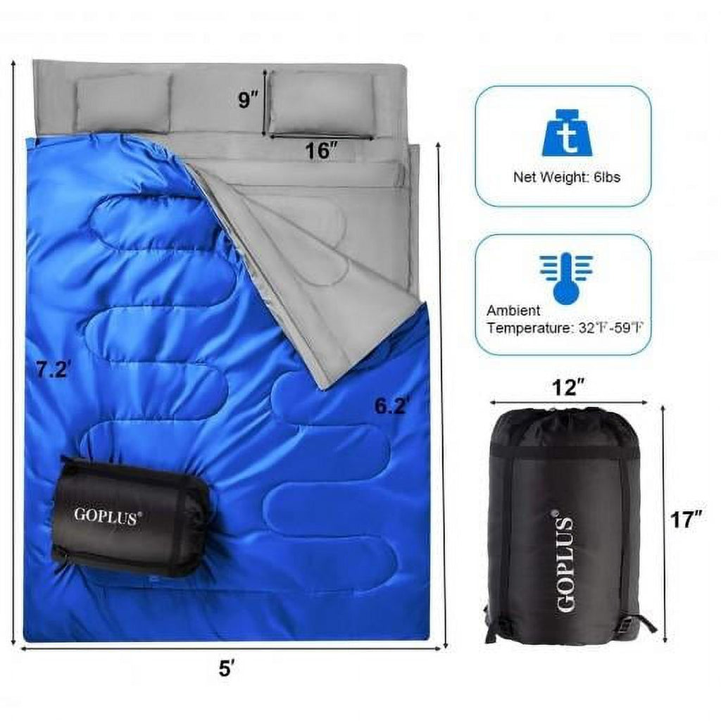 2 Person Waterproof Sleeping Bag with 2 Pillows A453